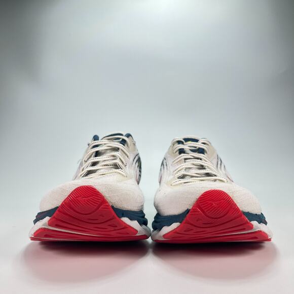 Mizuno Wave Sky 6 White Blue Lace Up Running Shoes J1GD220221 Women's Size 8.5 - Picture 2 of 12